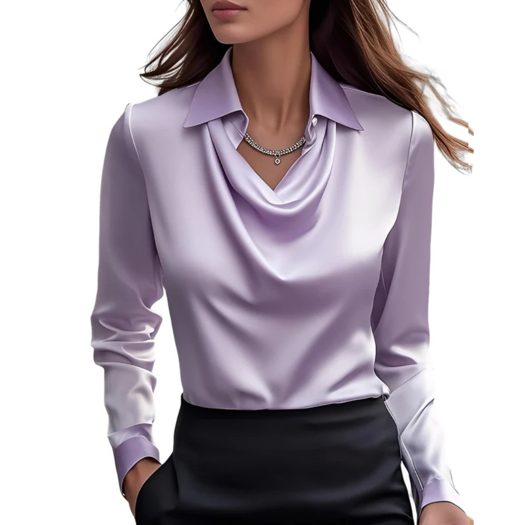 Dionne - Blusa confortável de manga longa