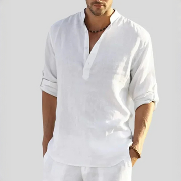 John - Camiseta casual com decote em V