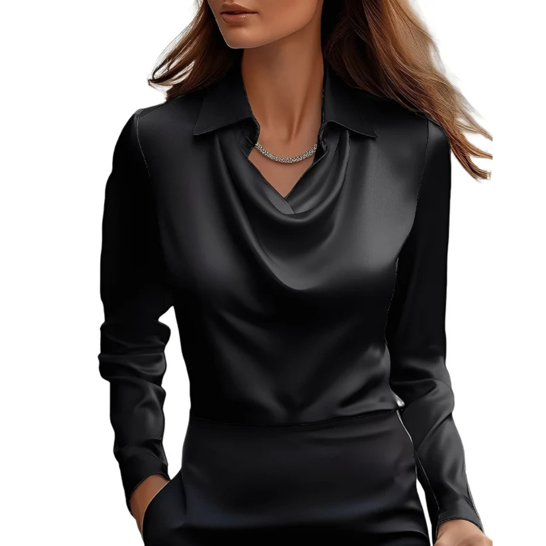Dionne - Blusa confortável de manga longa