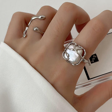 Marian – Bague em prata com pérola