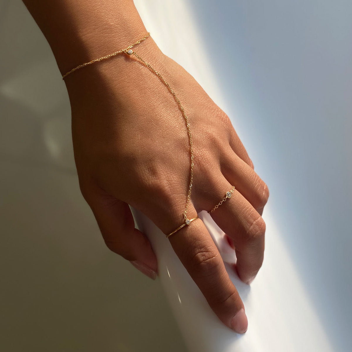 Emily - Bague de Cadeia Solitaire
