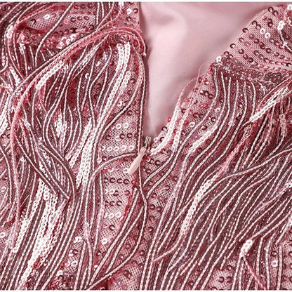 Meera - Short Party Dress with Feathers, Elegant & Attractive