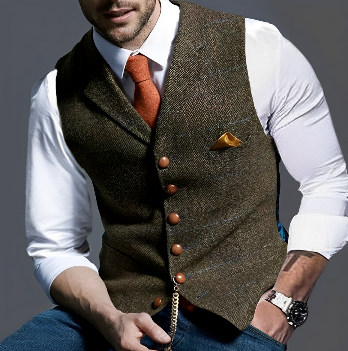 Jasper – Colete Vintage para Homens