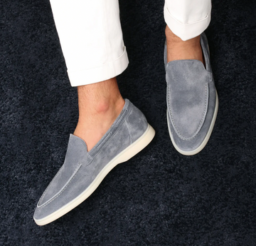 Lorenzo - Mocassins clássicos para homem em camurça