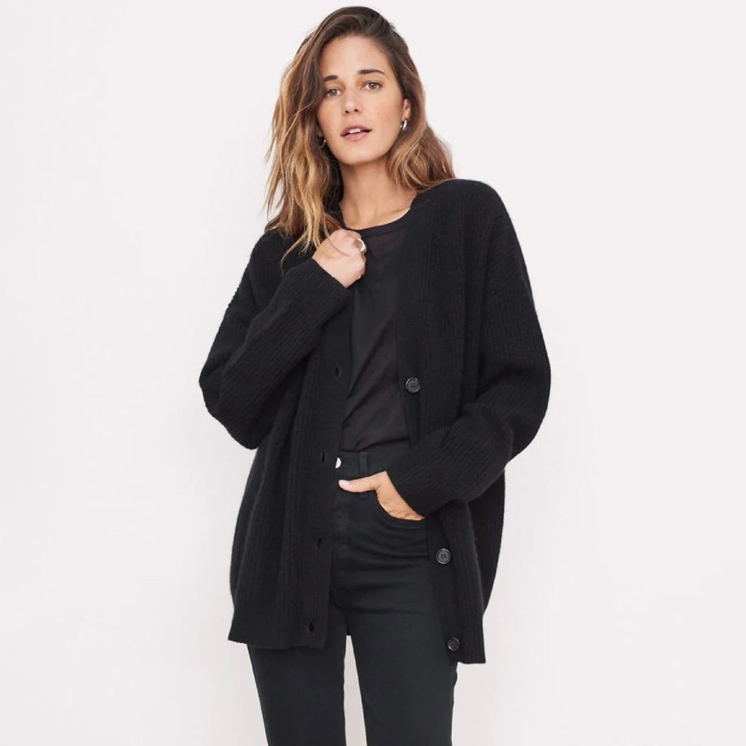 Leah – Cardigan oversize em caxemira para mulheres