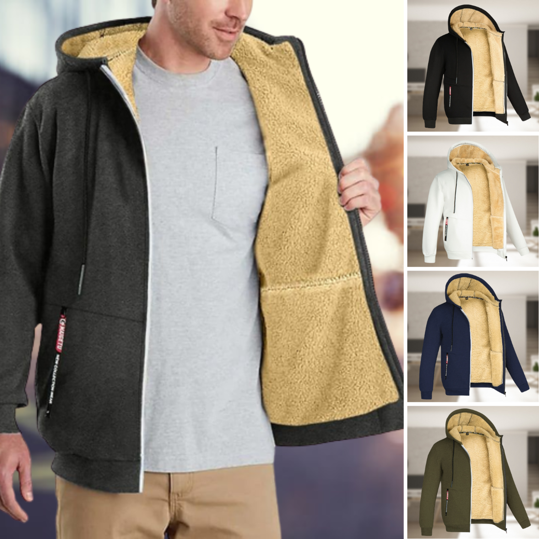 Andrew – Casaco de inverno com capuz de lã