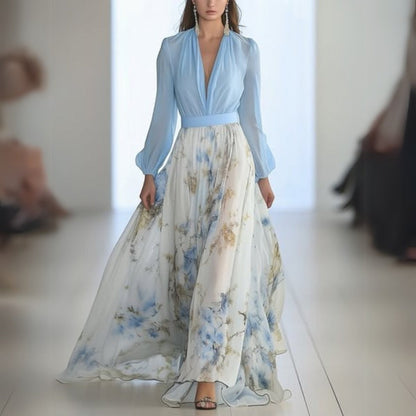 Dahlia - Sussurro da Primavera Vestido Maxi Floral