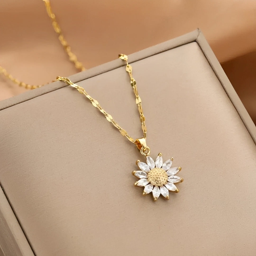 Manon – Colar girassol brilhante em ouro