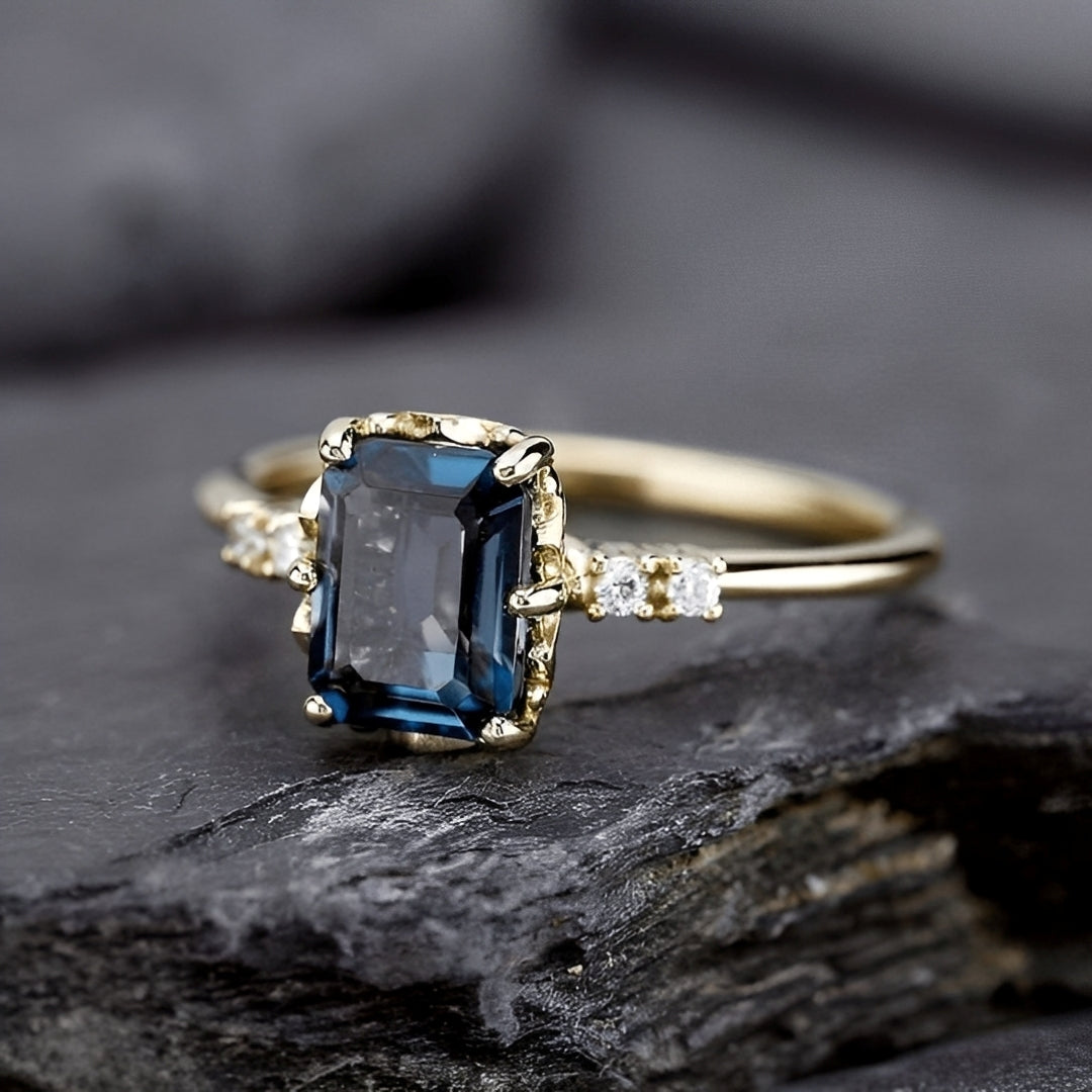 Sza – Bague vintage azul