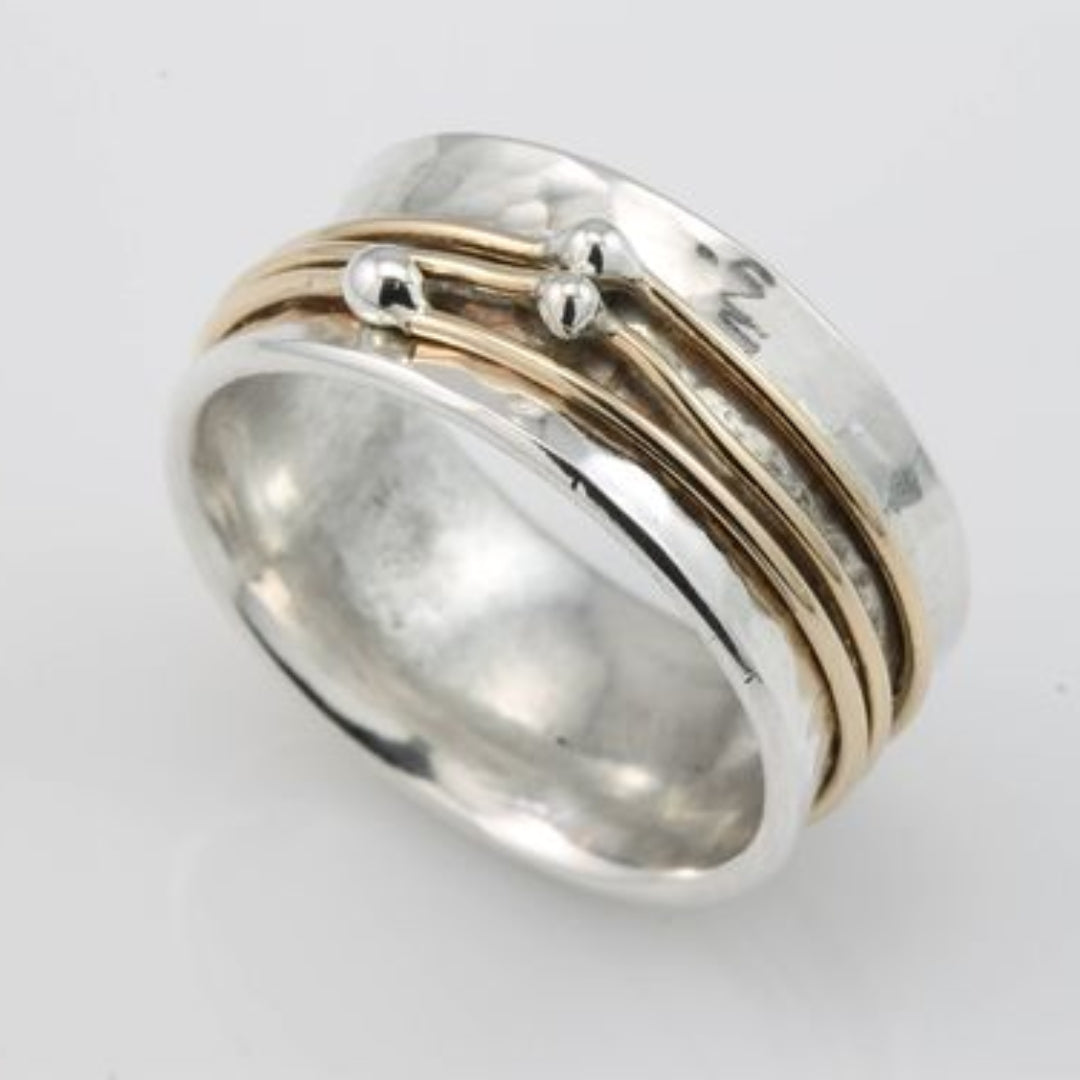 Shane – anel em prata com revestimento dourado