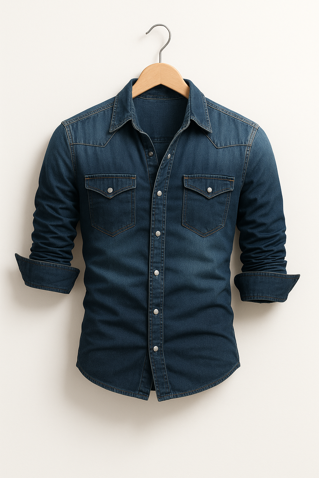 Maxime - Camisa Jeans Solta para Homens