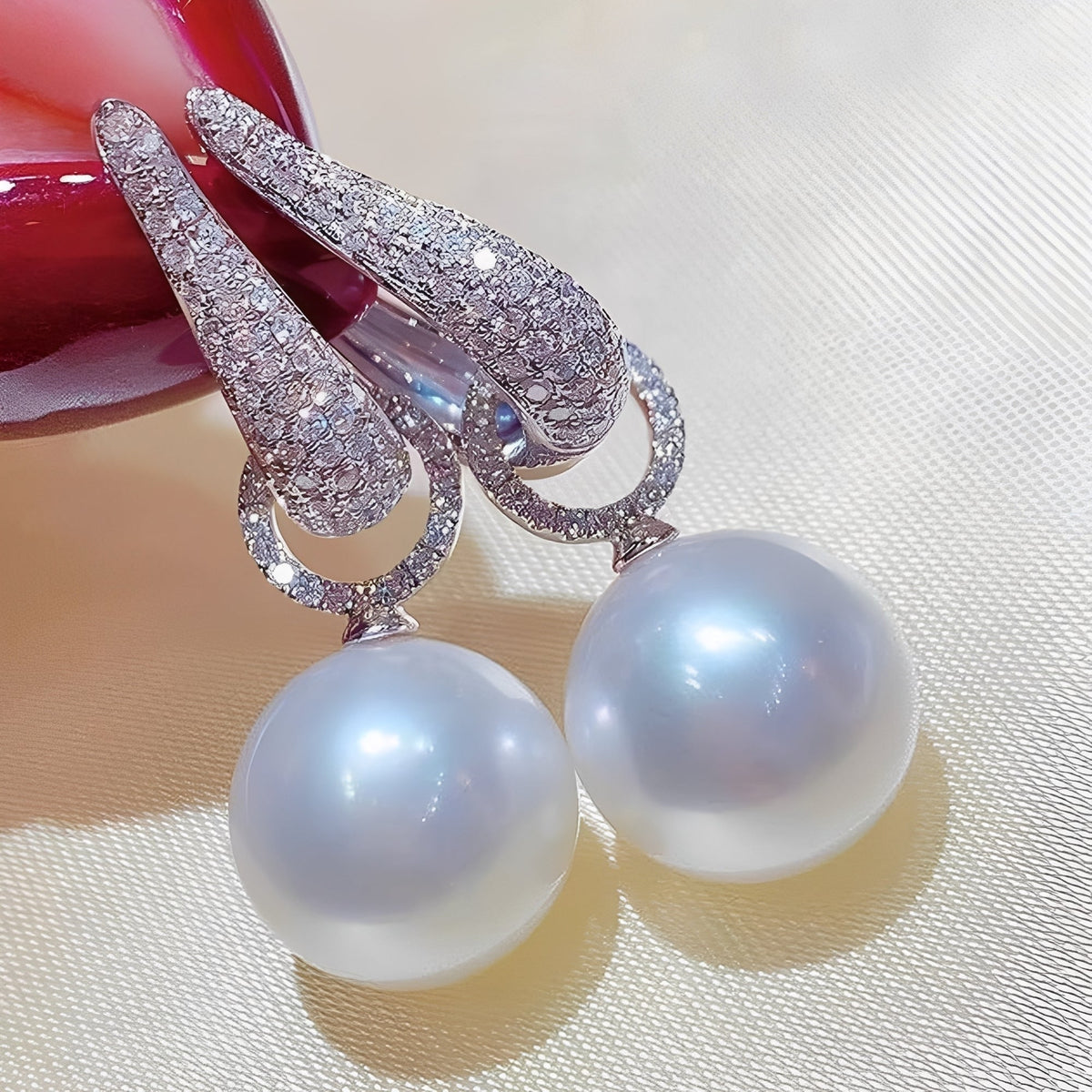 Thalia – Brinco de pressão brilhante com efeito luxuoso