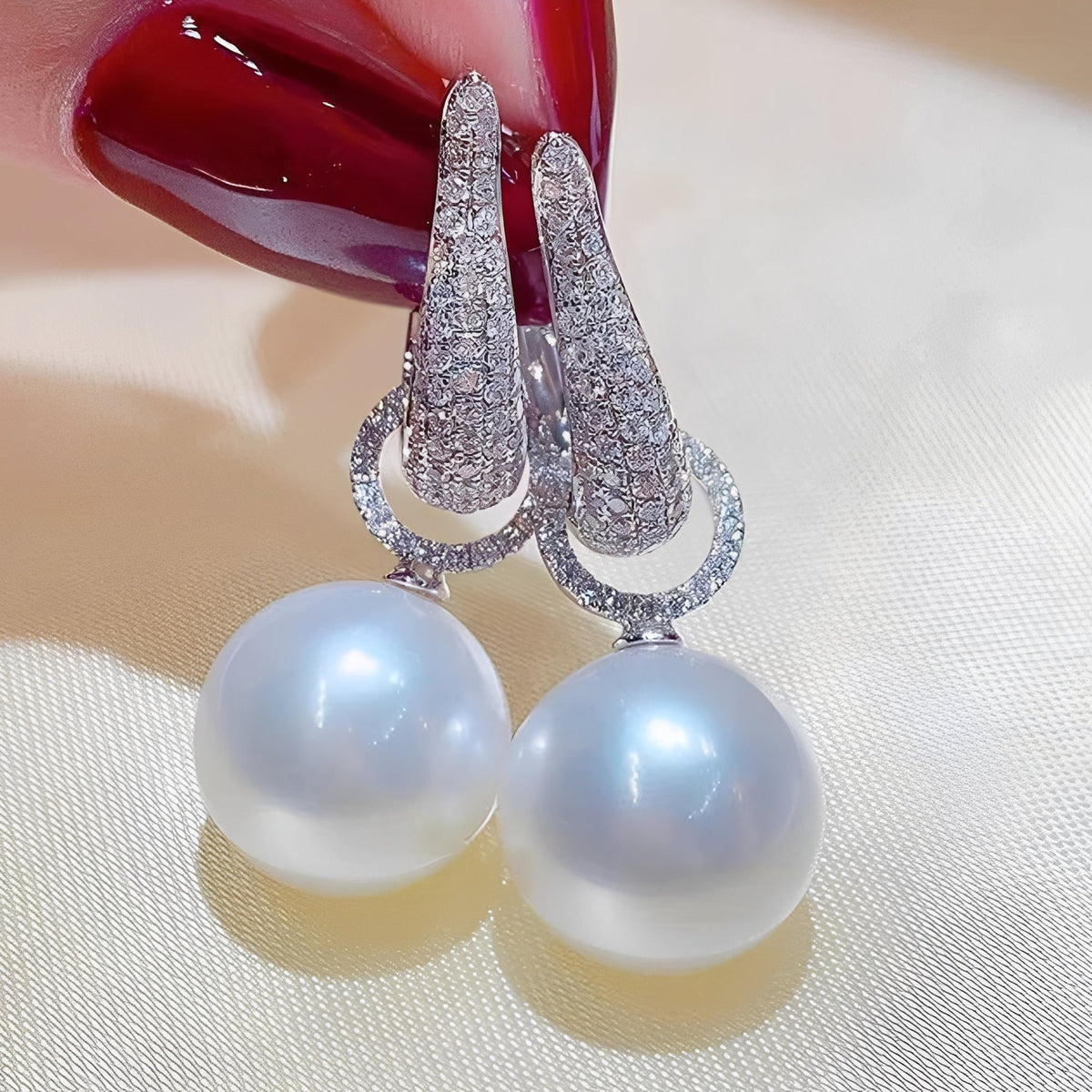 Thalia – Brinco de pressão brilhante com efeito luxuoso