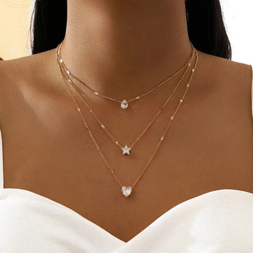 Sally – Corrente com três pendentes brilhantes