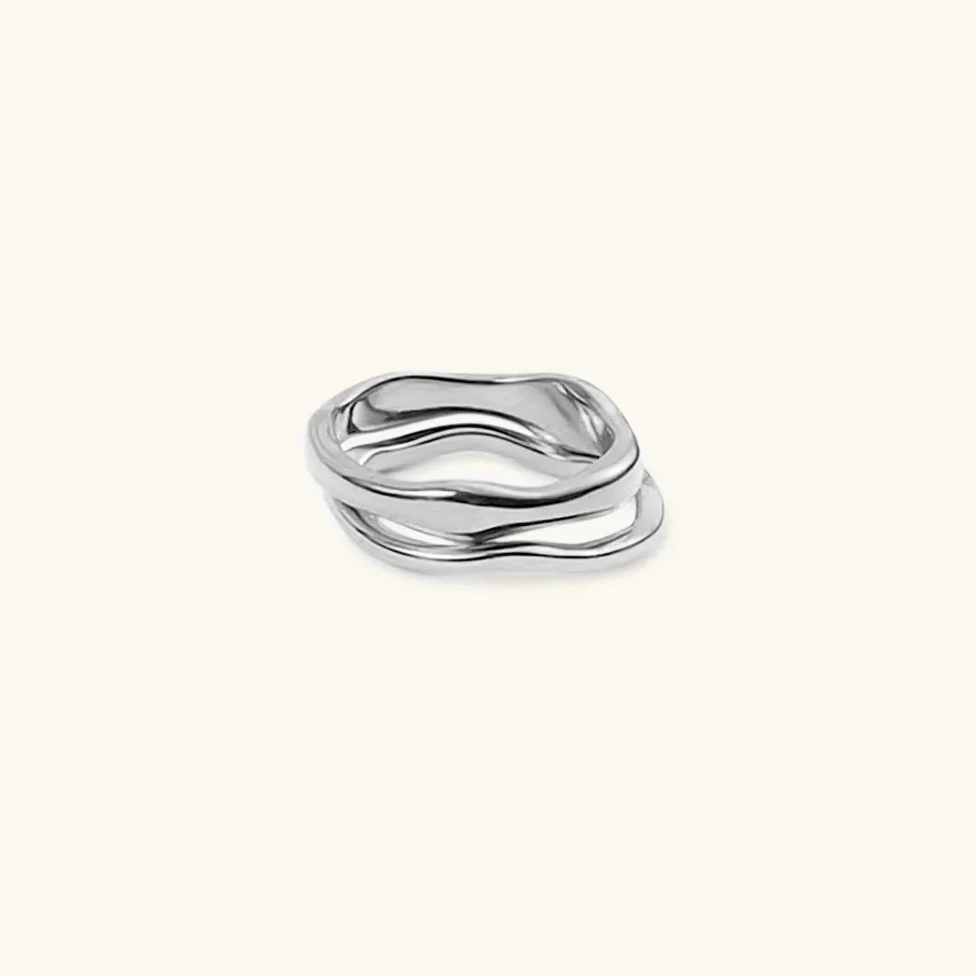 Dianne – Bague chic dourada superposta