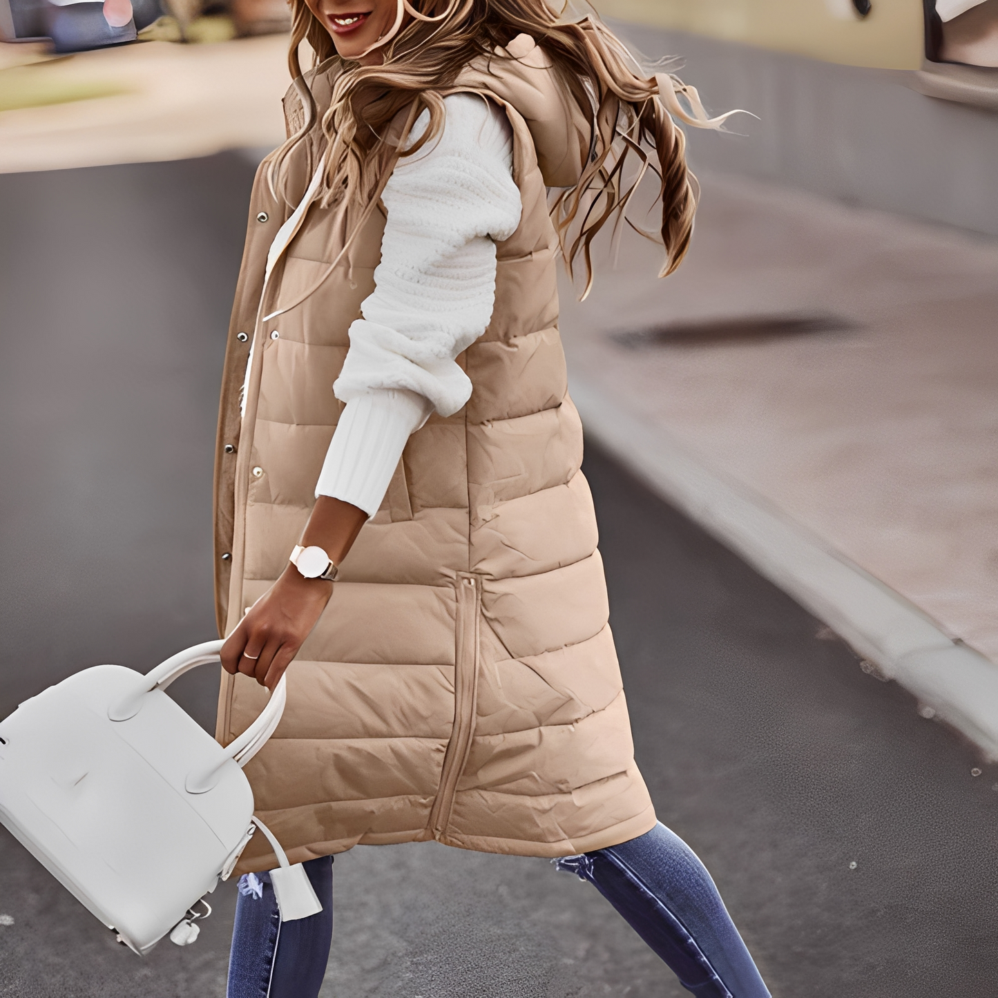 Charlette - Long warm and comfortable vest for women