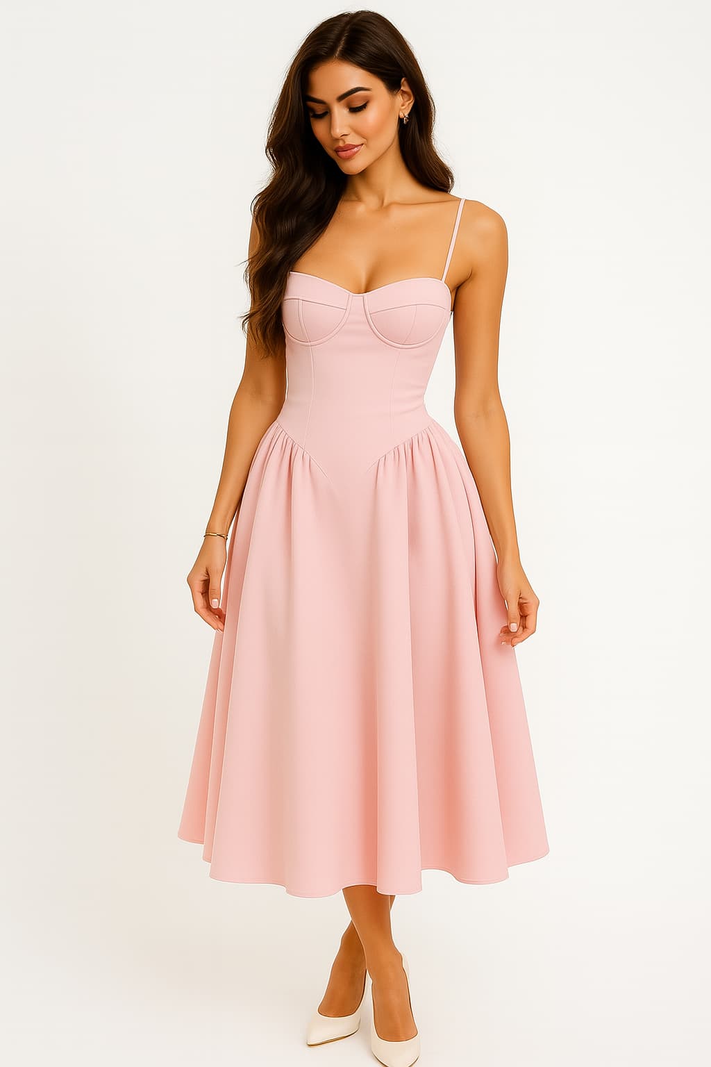 Lara – Vestido Corse Rosa