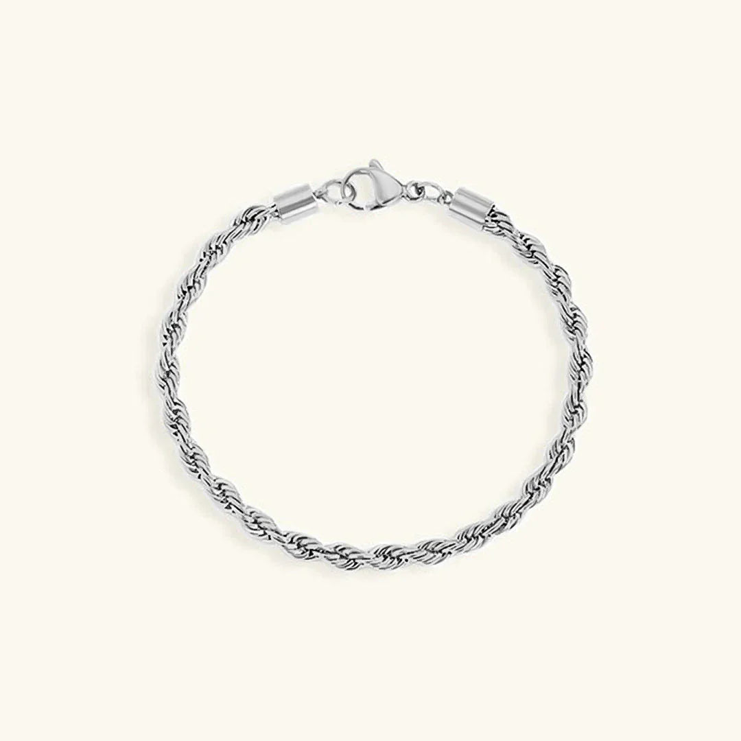Gigi – Bracelete em elos de corda dourada elegante