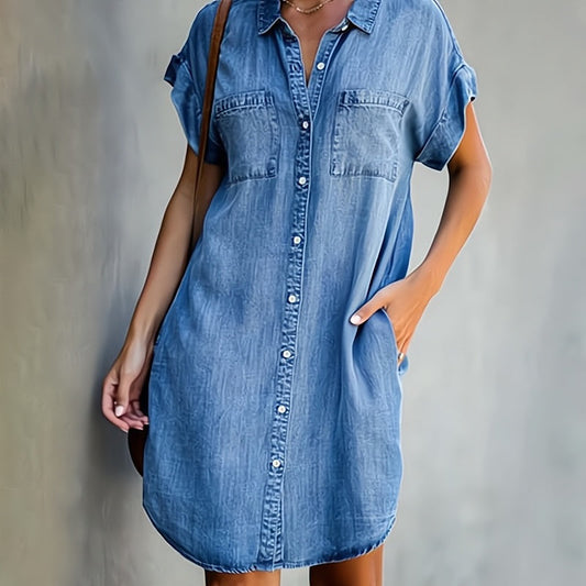 Daphné – Vestido em Denim Chique