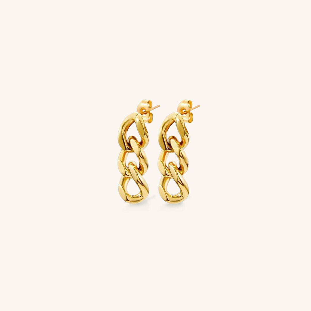 Lee - Boucle d'oreille em cadeia de ouro