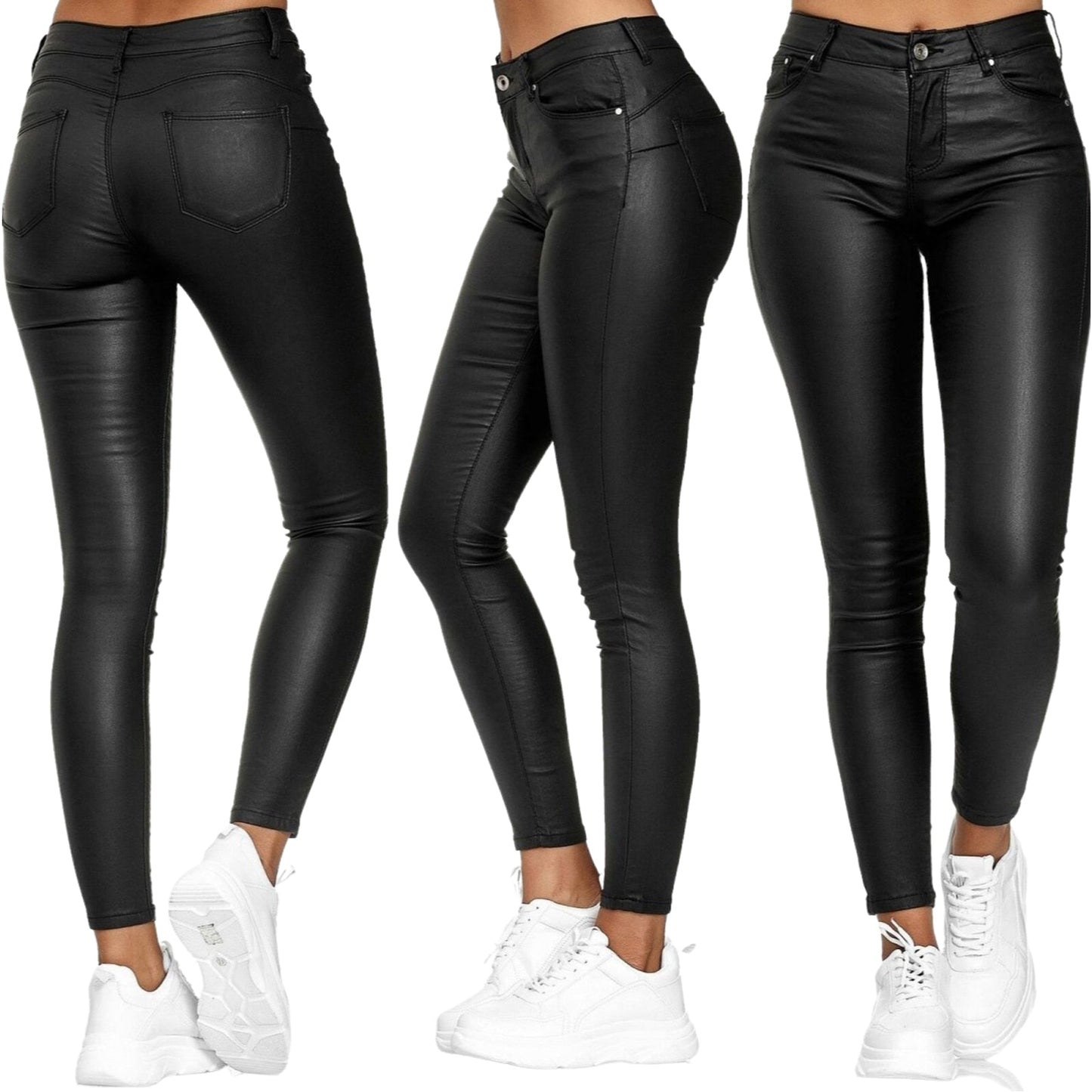 Dina – Calça em couro stretch