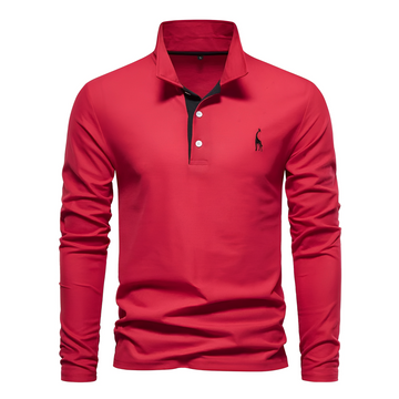 Antoine - Camisa Polo Casual de Manga Longa para Homens