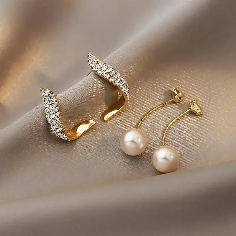 Lumine – Brincos encantadores com pérolas e dourado luxuoso