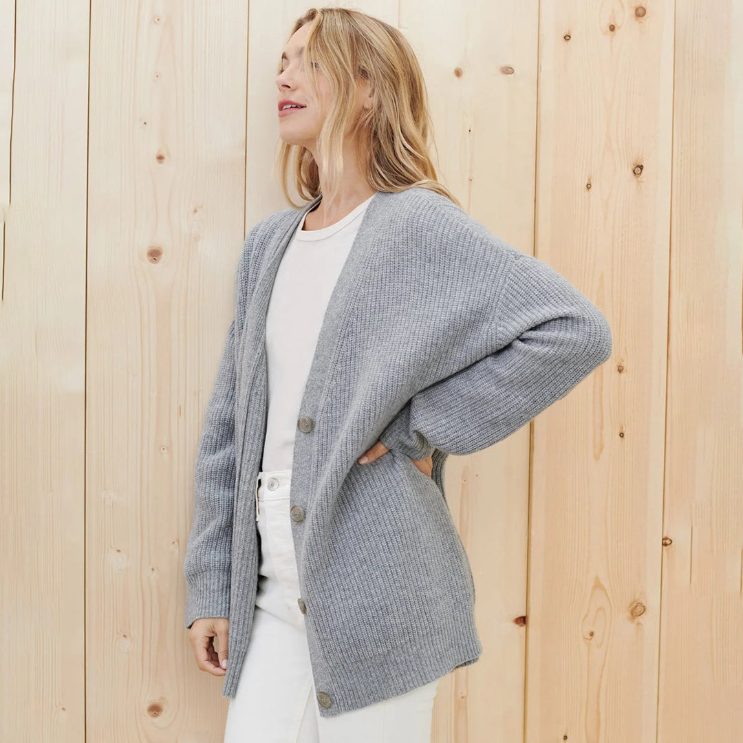 Leah – Cardigan oversize em caxemira para mulheres