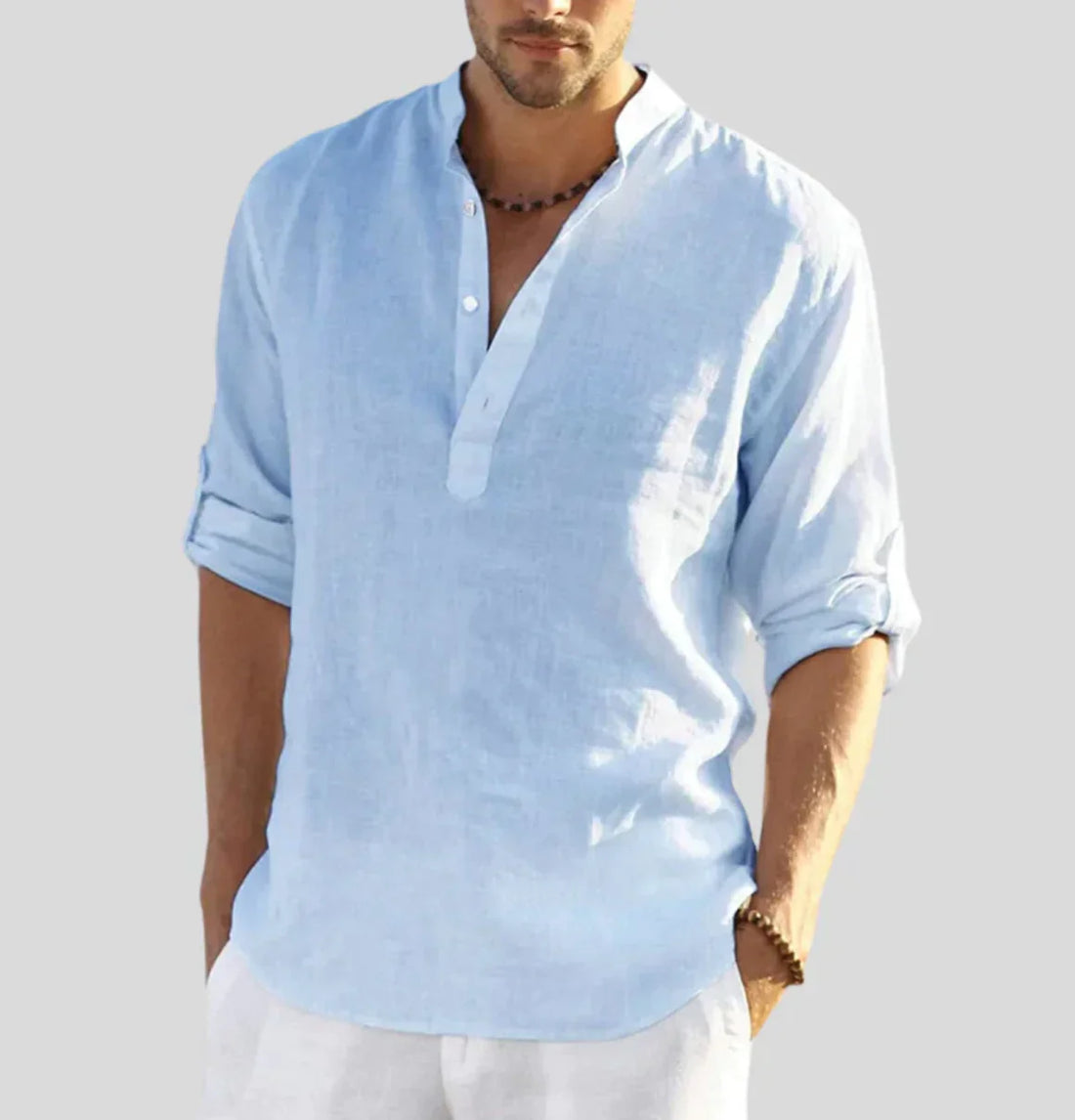 John – Camisa masculina leve e casual