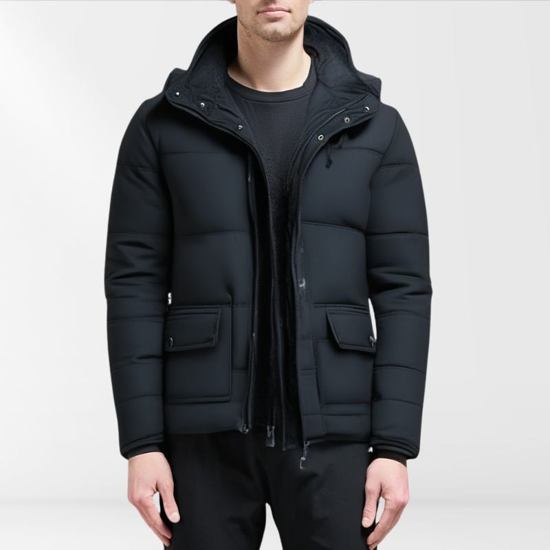 Hugo – Black Winter Coat for Men