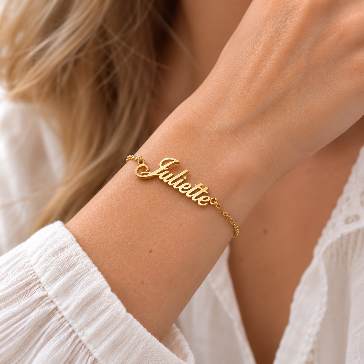 Bracelet personalizado em ouro - bracelet com seu nome