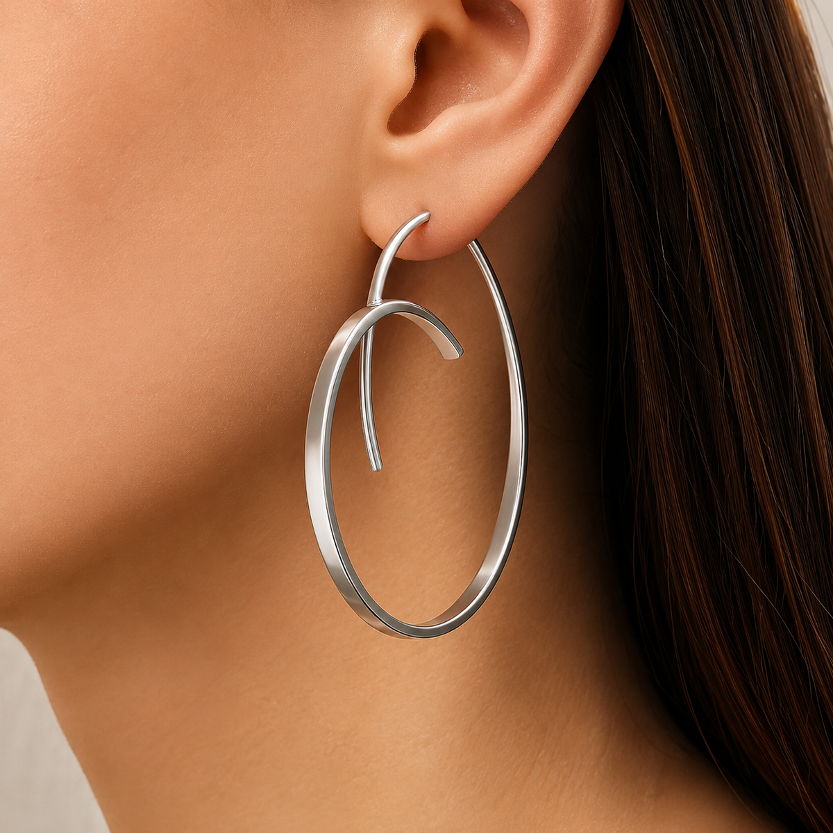 Becca – Brincos em forma de espiral elegante