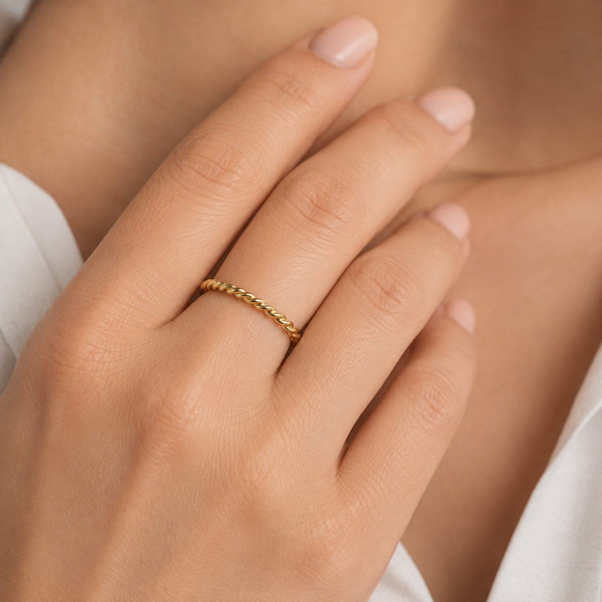Manon – Bague tressada empilhável