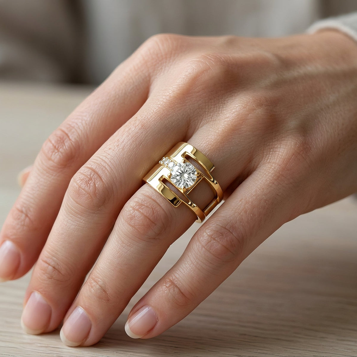 Sharon – Bague vintage com design irregular