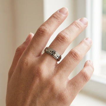 Astrid – Bague celeste lua e estrela
