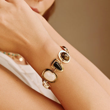 Nancy – bracelet boho com pedras geométricas