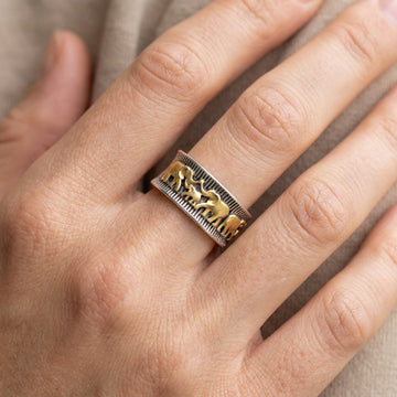 Eli – Bague elefante dourado vintage