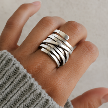Bliss – Bague em prata vintage espessa