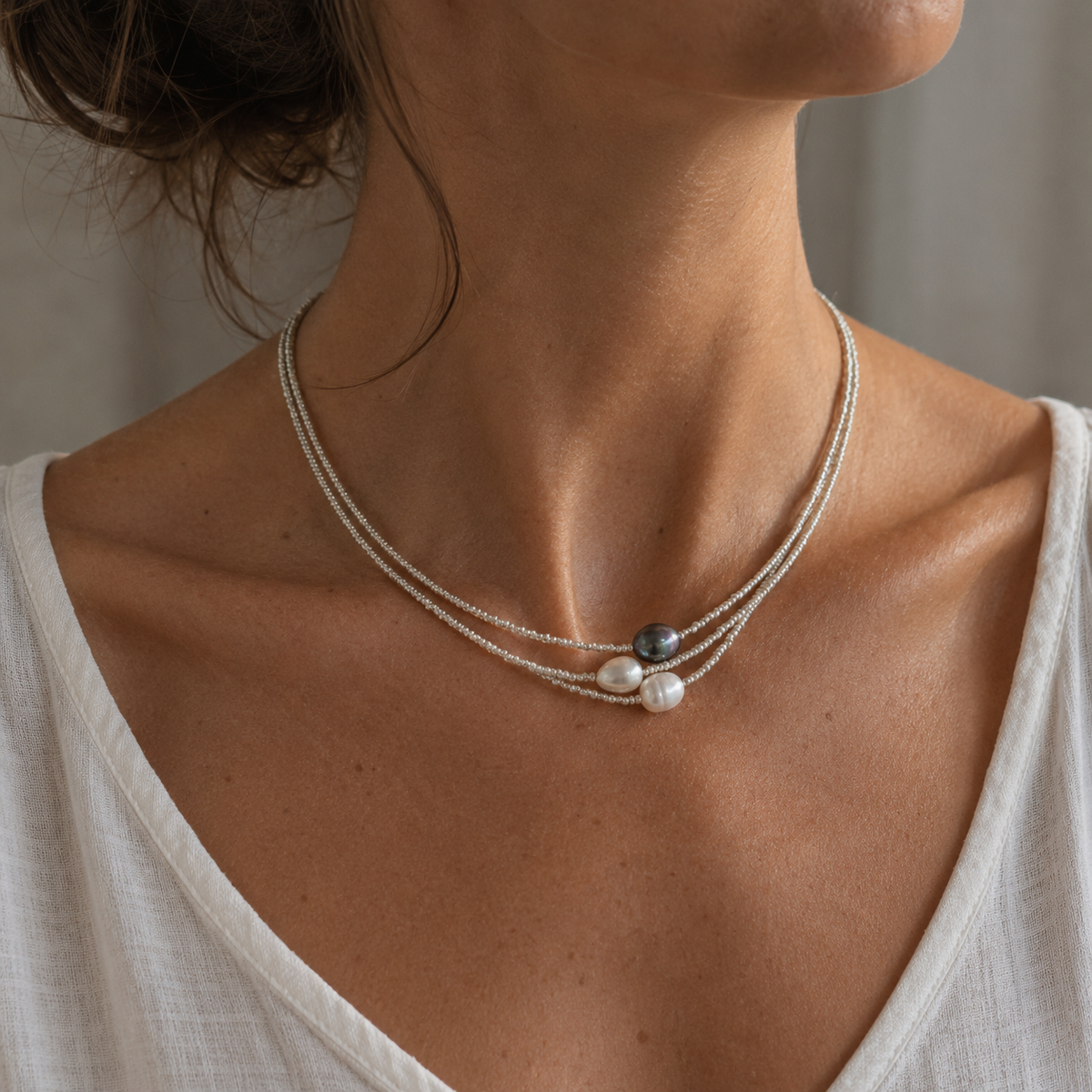 Eternal Grace – Colar de pérolas naturais