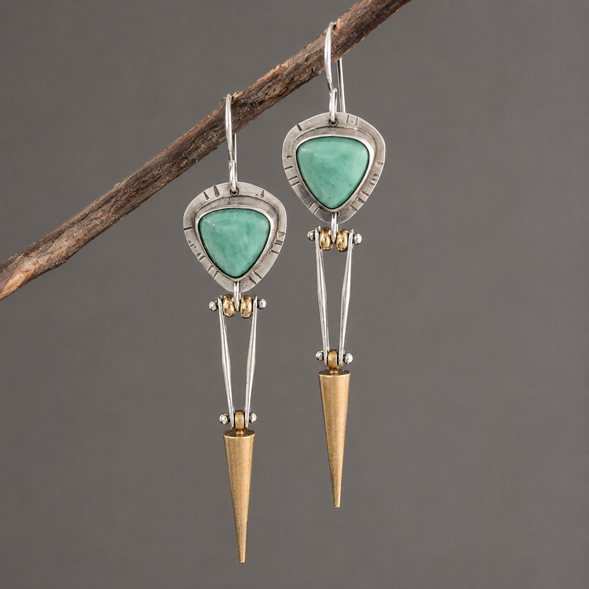 Tahlia – Brincos boho étnicos verdes