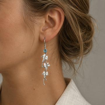 Elowen – Brincos vintage com folhas de fada