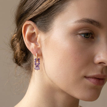 Leah - Boucles d'oreilles élégantes em lilás
