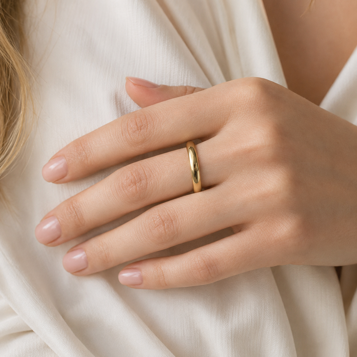 Eloane – Bague moderna à acabamento brilhante