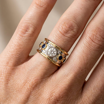 Sierra – Bague vintage brilhante ao design sertido