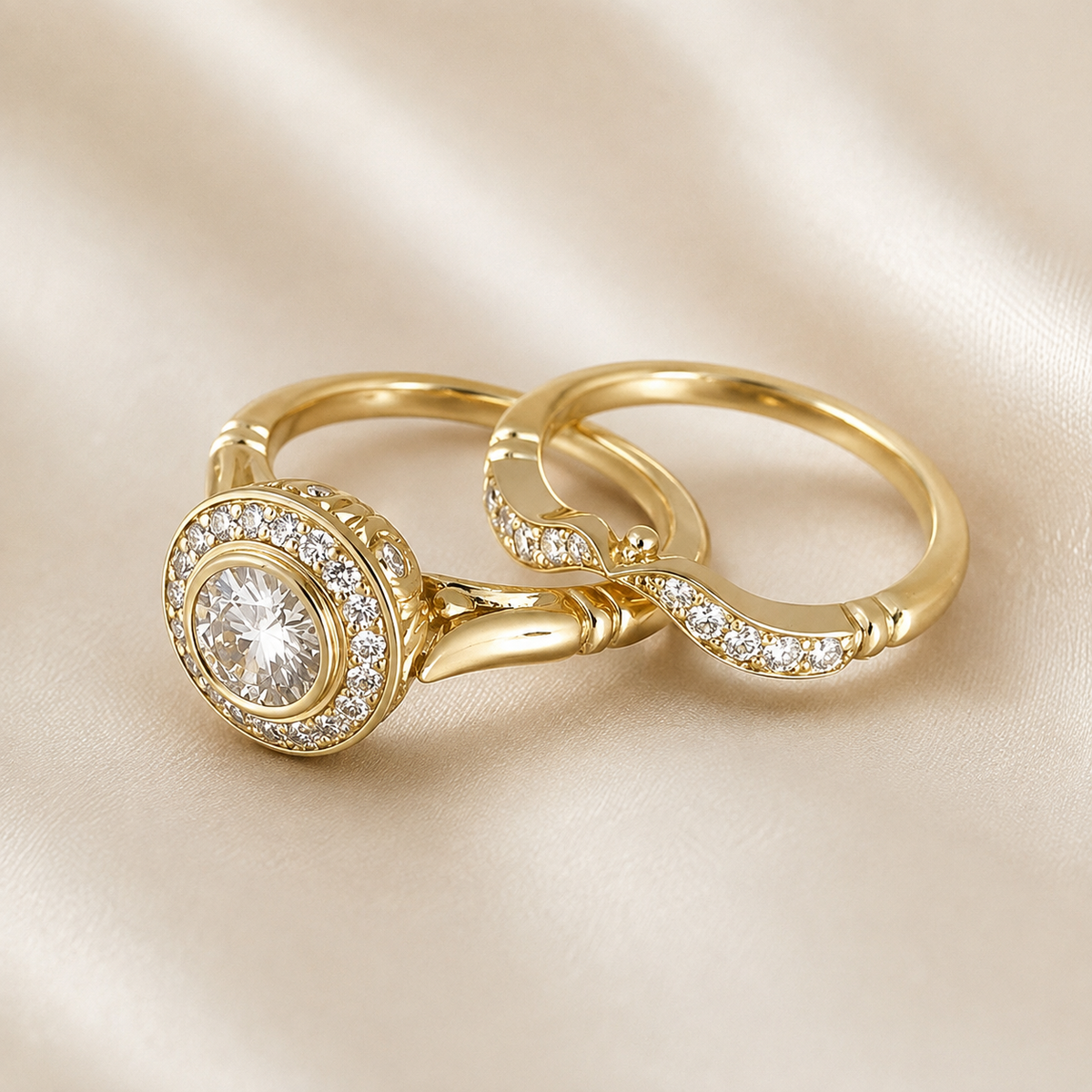 Beatrice – Pacote de anéis vintage brilhantes