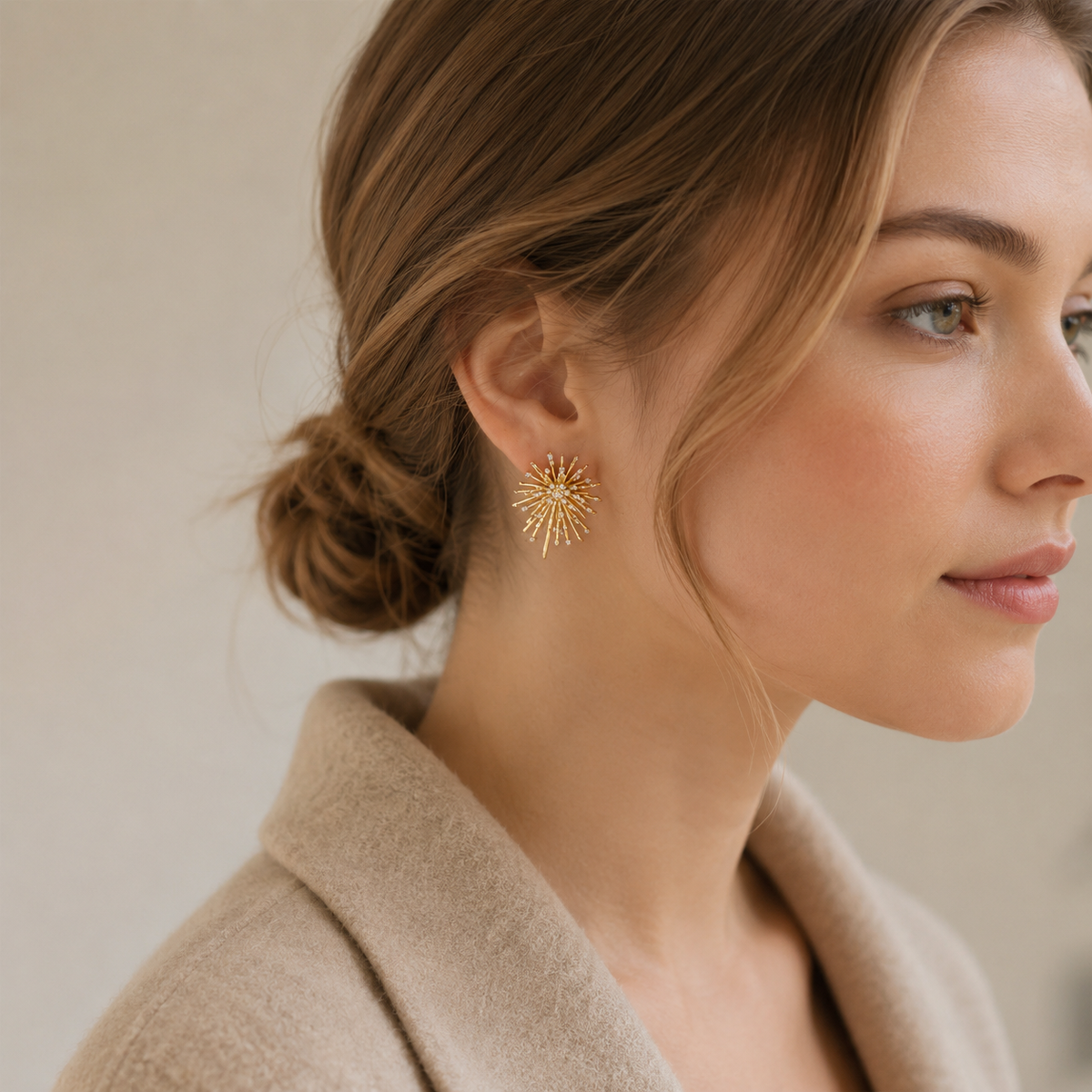 Lea – Brinco clip brilho de fogo