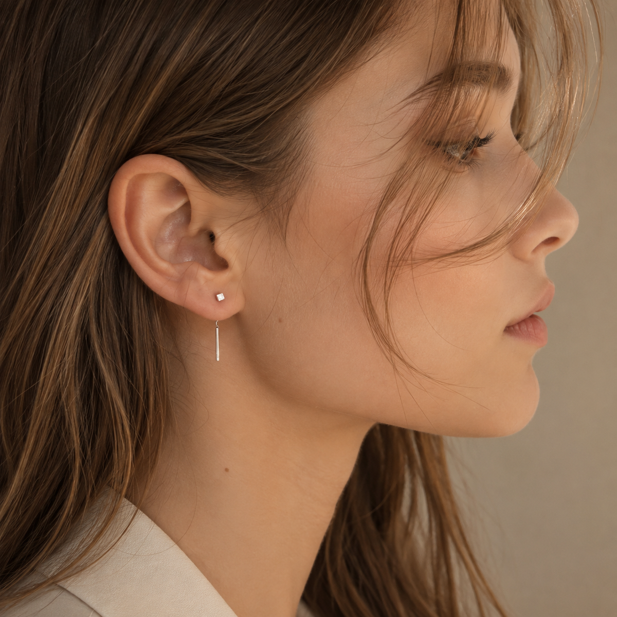 Kaelen – Brincos em cubo e elegantes franjas