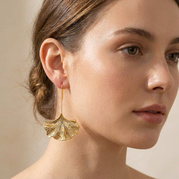 Bliss – Boucles d'oreilles pétales vintage douradas