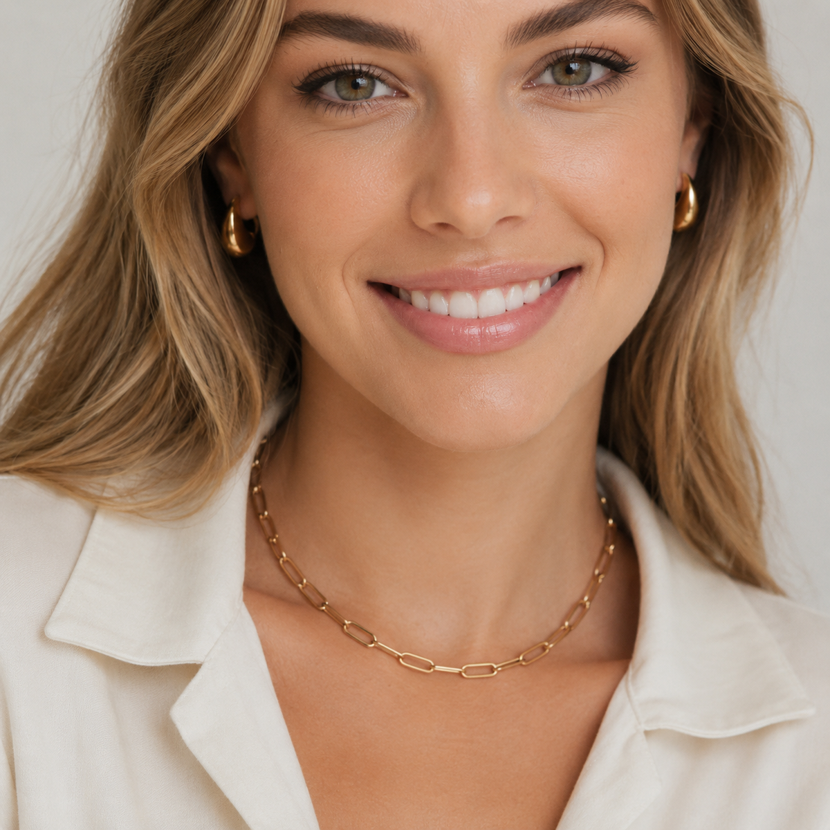 Mara – Colar clip dourado