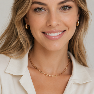 Mara – Colar clip dourado